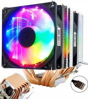 CHŁODZENIE PROCESORA ARGB 6 CIEPŁOWODY AMD INTEL DUAL WENTYLATOR 120mm