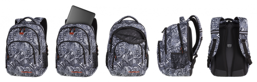 Plecak CoolPack BASIC PLUS czarno białe wzory, BLACK LACE (92685CP) na Arena.pl