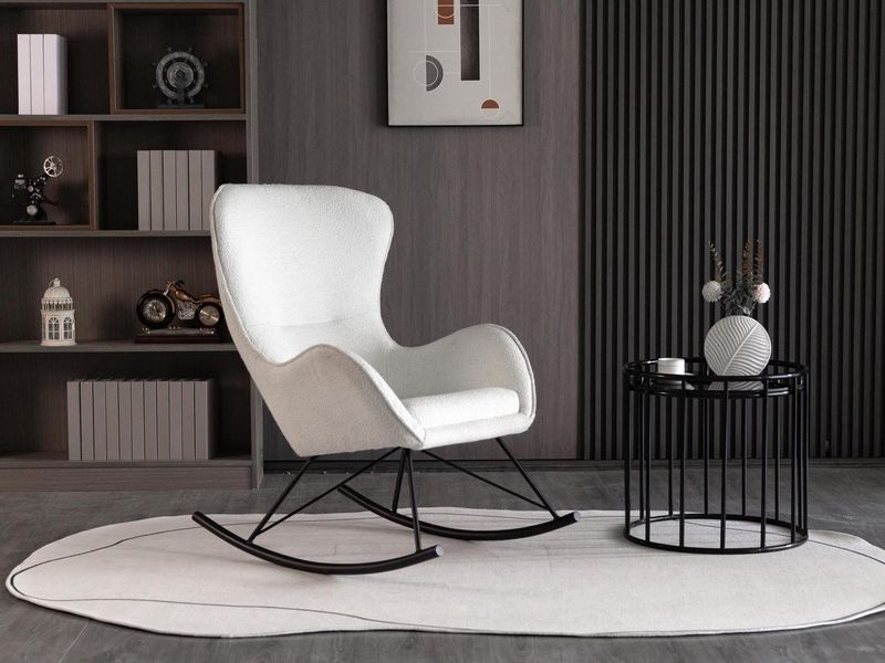 Fotel na biegunach Fabi biały zdjęcie 2