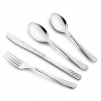 Nierdzewne SZTUĆCE OBIADOWE kpl DLA 6 OS zestaw sztućców DO ZMYWARKI Tadar