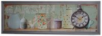 Obraz - zegar podłużny "garden"