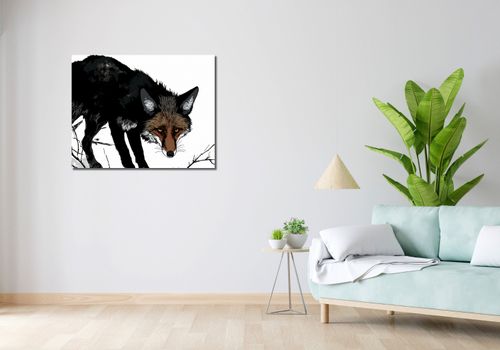 Obraz 90x70cm Nieufny Lis na Arena.pl