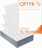 Ulotki A4 reklamowe firmowe 100szt projekt w cenie SALON OPTYCZNY