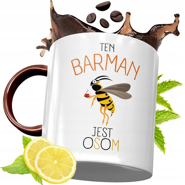 Kubek Bordowy Dla Barmana Na Urodziny Prezent Z Nadrukiem Ze Zdjęciem zdjęcie 1