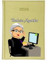 KALENDARZ A5 2026 DZIENNY ksiażkowy Z NADRUKIEM uv dla babci z imieniem