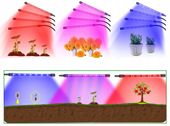 2x LAMPA DO WZROSTU ROŚLIN UV UPRAWA TIMER KLIPS 80 LED 9 TRYBÓW SPEKTRUM