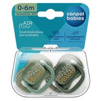 CANPOL Smoczek uspokajający silikonowy symetryczny 0-6m MOUNTAINS zielony 2