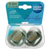 CANPOL Smoczek uspokajający silikonowy symetryczny 0-6m MOUNTAINS zielony 2