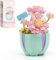 KLOCKI KONSTRUKCYJNE ZESTAW KWIATY W DONICZCE prezent na boze narodzenie