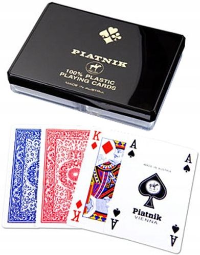 2 X KARTY DO GRY 100% PLASTIK PIATNIK SUPER JAKOŚĆ na Arena.pl