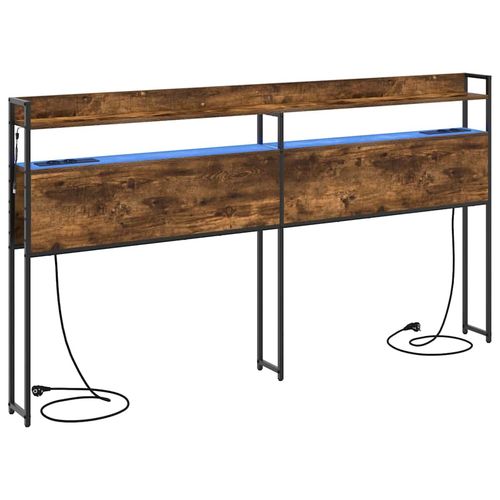 Zagłówek z półką Wędzony dąb 180 cm Materiał drewnopochodny na Arena.pl