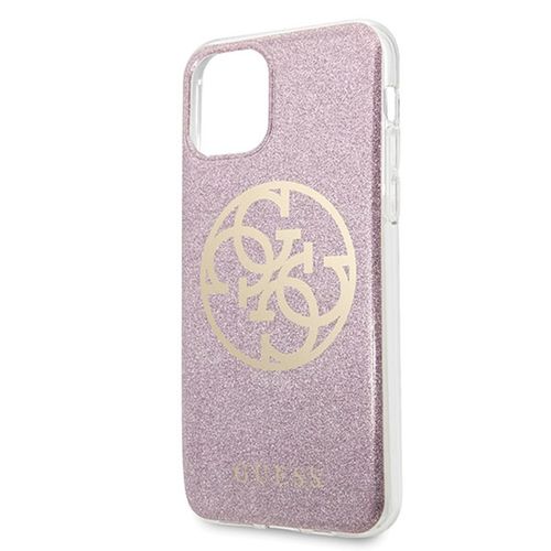 Guess Circle Glitter 4G - Etui iPhone 11 Pro Max (różowy) na Arena.pl