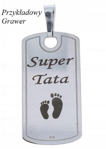 SREBRNY PEŁNY ŁAŃCUSZEK MĘSKI PANCERKA NIEŚMIERTELNIK PR. 925 GRAWER GRATIS na Arena.pl