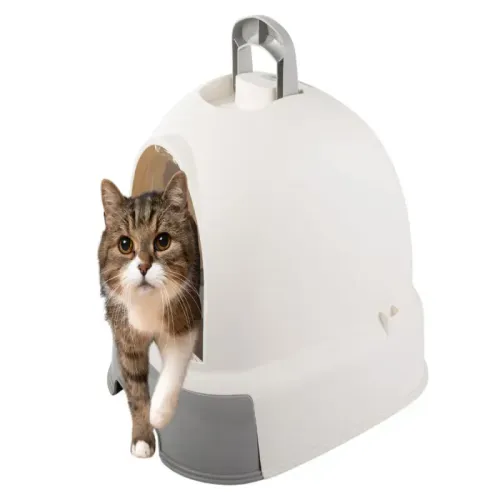 Kuweta dla kota duża zamknięta z łopatką do żwirku wysuwany pojemnik na Arena.pl