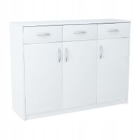 Komoda z szufladami 110cm, 3D3S, szafka, do salonu Biały