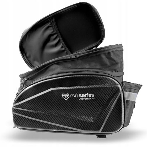 SAKWA ROWEROWA na bagażnik ROWER DUŻA Sztywna TORBA POJEMNA EVI + Pokrowiec na Arena.pl