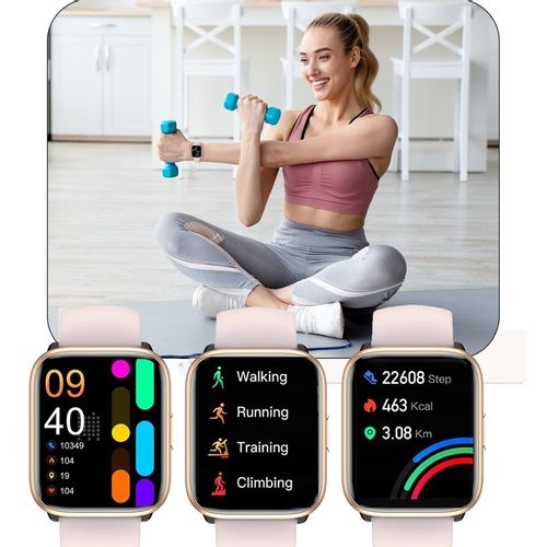 SMARTWATCH ZEGAREK POLSKIE MENU ROZMOWY SPORT SMART WATCH DAMSKI 2 PASKI na Arena.pl