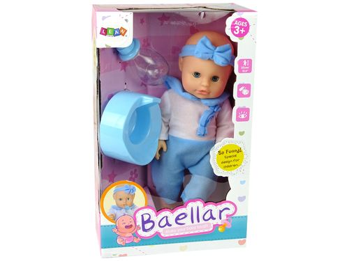 Lalka Piżama 30 cm Niebieska Butelka Nocnik Pije na Arena.pl