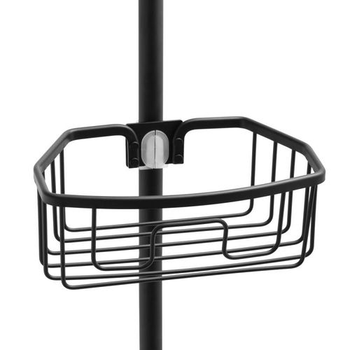 Półka teleskopowa pod prysznic do wanny aluminowa czarna - Yoka na Arena.pl