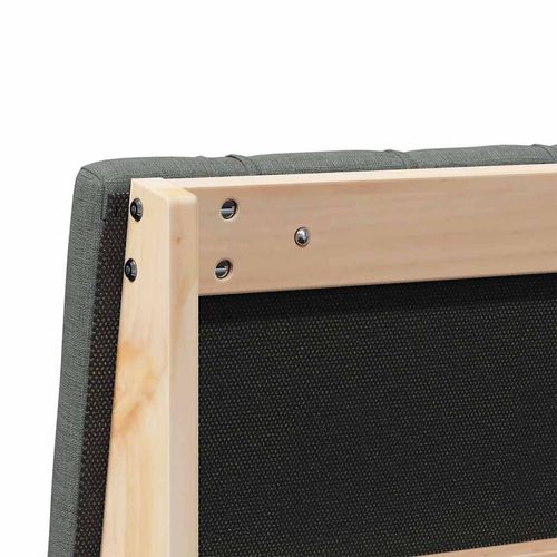 Tapicerowane wezgłowie Ciemnoszary 200 cm Lite drewno sosnowe na Arena.pl