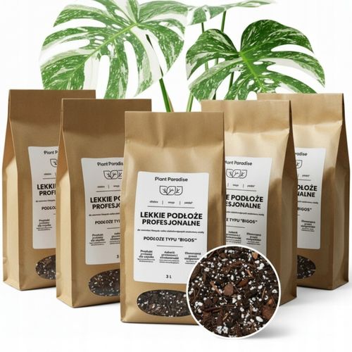15L Lekkie podłoże PREMIUM ziemia do roślin doniczkowych monster BIGOS na Arena.pl