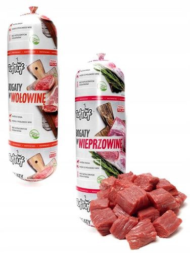 BATON 70% MIĘSA + GRATIS TUTU KARMA DLA PSA 20x900 MIX KIEŁBASA TUF TUF na Arena.pl