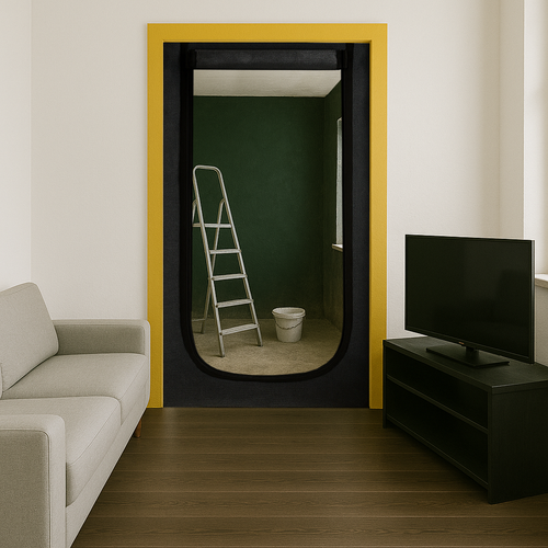 DRZWI REMONTOWE BUDOWLANE KURTYNA PRZECIWPYŁOWA Z ZAMKIEM U TAŚMA NIEBIESKA na Arena.pl