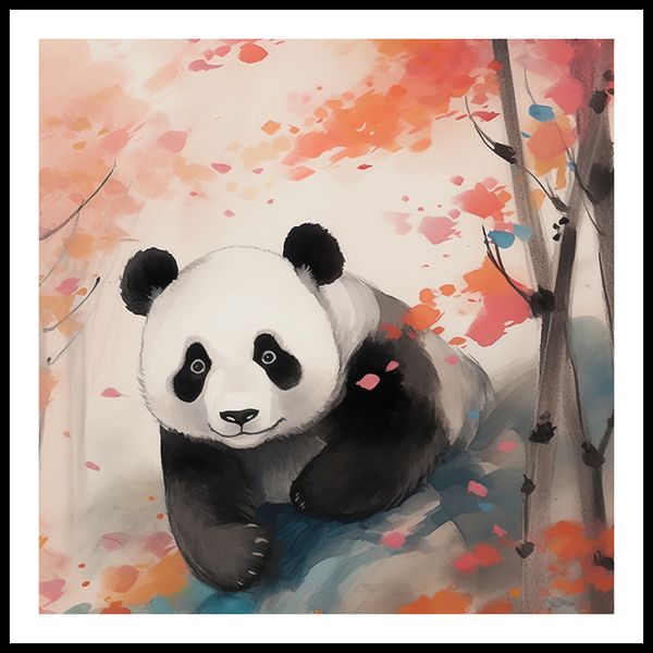 Plakat 60x60cm Panda wśród Klonów zdjęcie 3