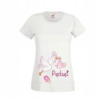 Koszulka z Nadrukiem dla młodej mamy w ciąży