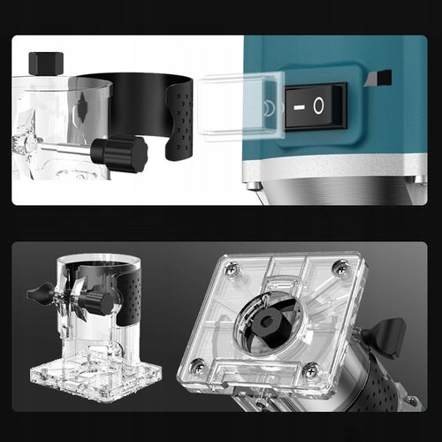 Frezarka górnowrzecionowa 800 W,metalowy korpus,niebieskie na Arena.pl