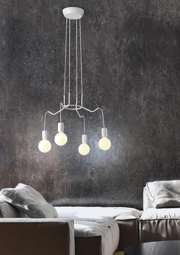 Basso zwis 4x40W E27 biały matowy na Arena.pl