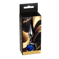 biżuteria analna srebrna mylove toys ciemnoniebieska 9,5 cm