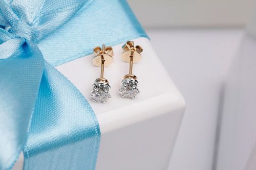 Złote kolczyki KXD2500 - Diament na Arena.pl