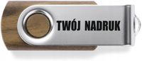 TWÓJ NADRUK PENDRIVE drewniany reklamowy LOGO FIRMY NAPIS Pamięć USB 5SZTUK