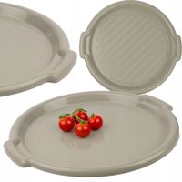 TACA 40CM DO SERWOWANIA PLASTIKOWA Z UCWYTAMI KOLOR BEŻOWY