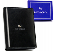 skórzany, pionowy portfel męski bez zapięcia - rovicky