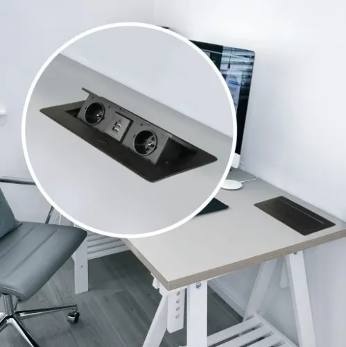 GNIAZDO WPUSZCZANE CHOWANE W BLAT USB 2x NA KLIK na Arena.pl