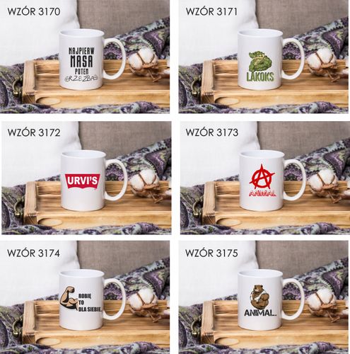 Kubek z nadrukiem napis PREZENT DOBRY DZIK na Arena.pl