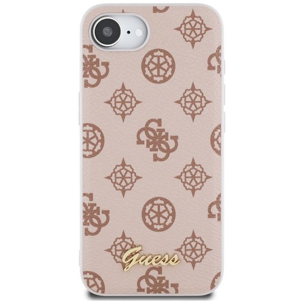 etui guess peony script logo magsafe do  iphone 16e brązowy zdjęcie 3