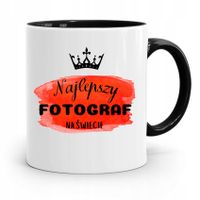 Kubek Czarny Dla Fotografa Najlepszy Na Świecie Z Nadrukiem Ze Zdjęciem