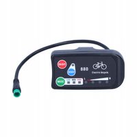 ELEKTRYCZNY WYŚWIETLACZ ROWEROWY 36V 48V LED DLA KTLED880 KUNTENG