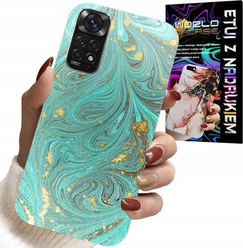 ETUI DO XIAOMI NOTE 11 / 11S - MARMURKOWE WZORY + SZKŁO HARTOWANE na Arena.pl