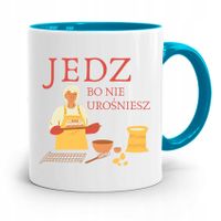 Kubek Błękitny Dzień Babci Jedz Bo Nie Urosniesz! Z Nadrukiem Ze Zdjęciem