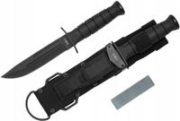 Nóż taktyczny BSH ADVENTURE stal 440 gładki 14,70 cm z futerałem