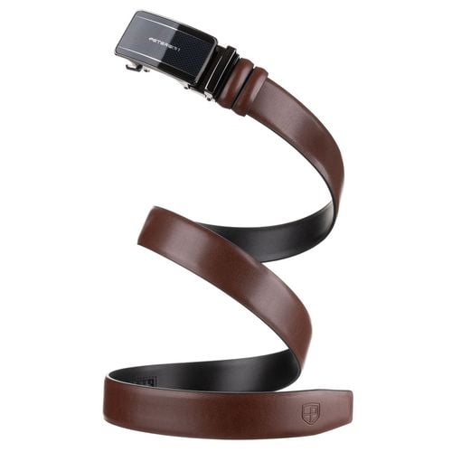 brązowy pasek męski z automatyczną klamrą wykonany na Arena.pl