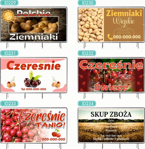 BANER REKLAMOWY 130x80cm oczkowany projekt w cenie USŁUGI KAMIENIARSKIE na Arena.pl