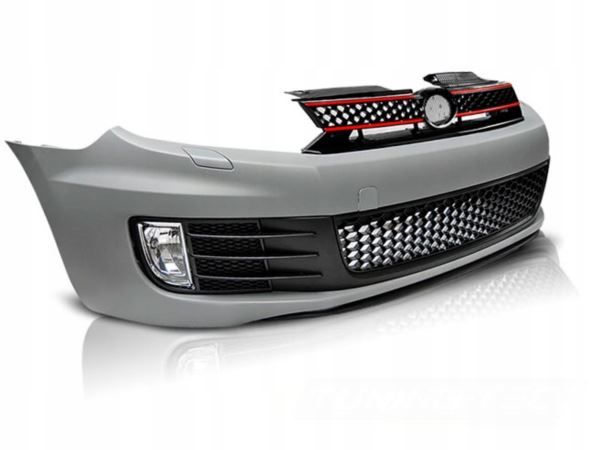 ZDERZAK PRZEDNI GTI STYLE + HALOGENY DO VW GOLF 6 VI zdjęcie 2