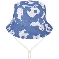 Niebieski Kapelusz Dziecięcy Z Regulacją Bawełniany Letni Kap-Mds-14
