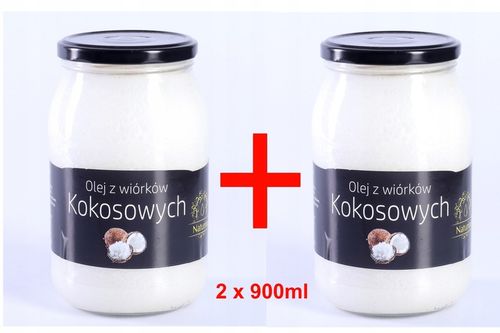 OLEJ KOKOSOWY ZIMNOTŁOCZONY w POLSCE 2x 900ml ZDROWA SKÓRA, WŁOSY na Arena.pl