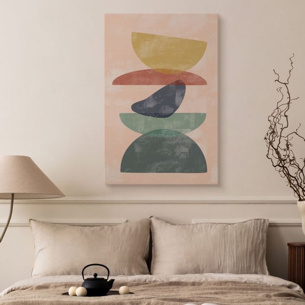 Obraz Na Płótnie Do Salonu Kolorowe Skały Styl Boho Minimalizm 60cm x 90cm zdjęcie 5